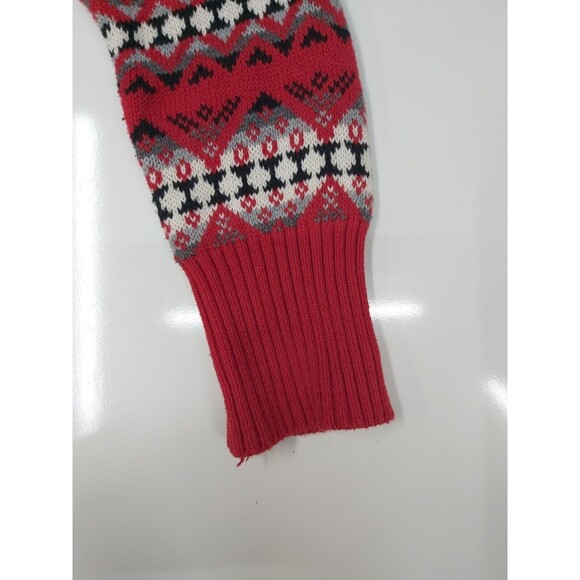 Chaps Womens Red White and Black Turtle Neck Sweater size Medium - Picture 11 of 12